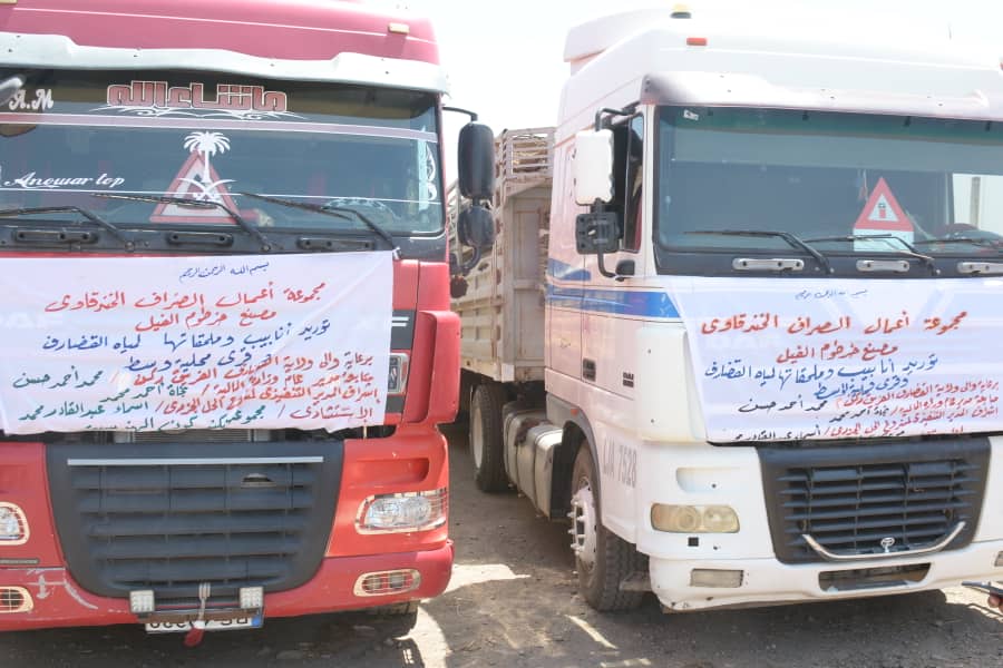تدشين أنابيب نقل مياه في إطار مشروع الحل الجذري لمياه القضارف